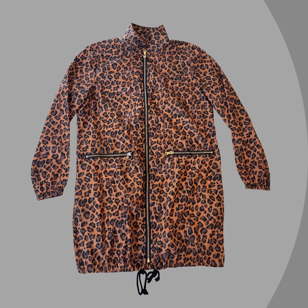 HalfHeart Women's Cheetah Print Windbreaker Jacket